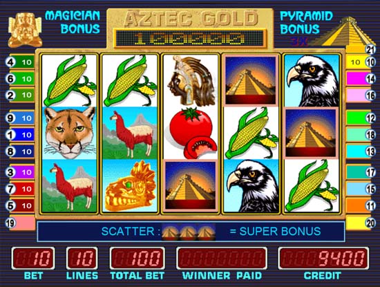 Игровой автомат Aztec Gold онлайн — Золото Ацтеков играть.